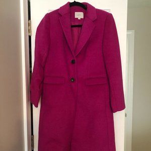 Loft Fuchsia Wool Dress Coat